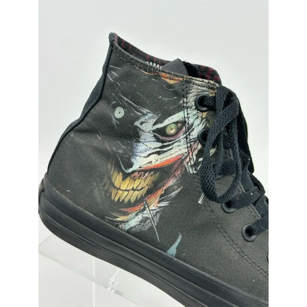 Converse Chuck Taylor All Star Hi Sneakers Unisex Black DC Comics Joker Size 7